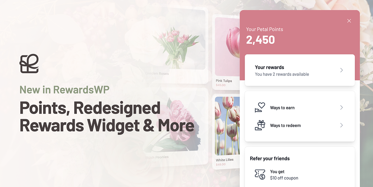 New in RewardsWP: Points, a Redesigned Rewards Widget, and More