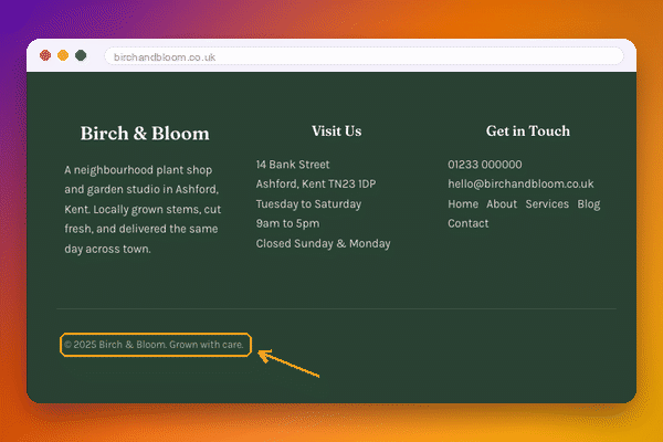 Using WPVibe to change footer text